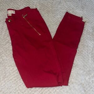 Red Michael Kors Skinny Jeans